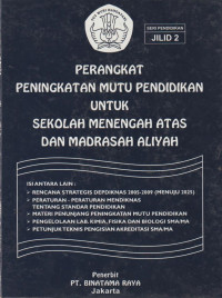 Image of PERANGKAT PENINGKATAN PENDIDIKAN UNTUK SEKOLAH MENENGAH ATAS DAN MADRASAH ALIYAH JILID 2
