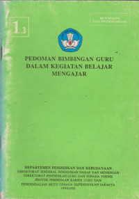 Image of PEDOMAN BIMBINGAN GURU DALAM KEGIATAN BELAJARA MENGAJAR