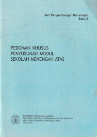 Image of PEDOMAN KHUSUS PENYUSUNAN MODUL SEKOLAH MENENGAH ATAS